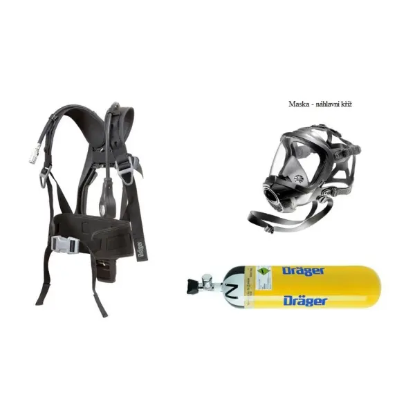 Dýchací přístroj DRÄGER PSS4000 maska FPS 7730, ocel lahev obr.1
