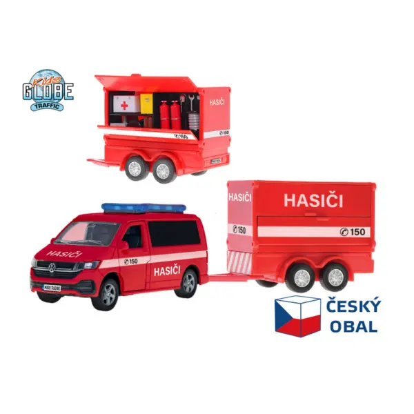 Auto požární VW hasiči s vlekem a doplňky obr.1