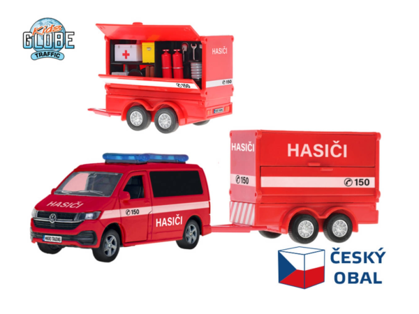 Auto požární VW hasiči s vlekem a doplňky obr.1