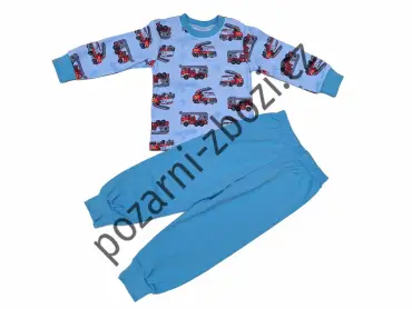 Dětské pyžamo s hasičskými auty s dlouhým rukávem obr.1