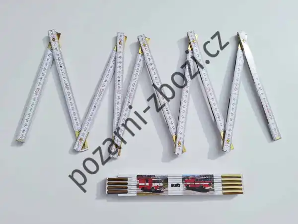 Dřevěný skládací metr HASIČI