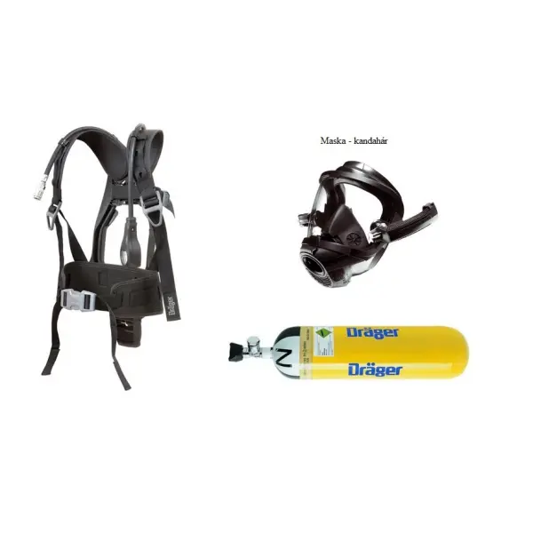 Dýchací přístroj DRÄGER PSS4000 maska FPS 7730, ocel lahev obr.2