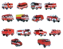 Magnet hasičského auta - vykrojený tvar
