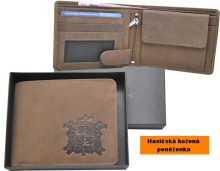 Hasičská kožená peněženka motiv- znak