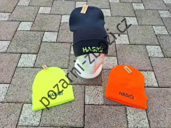 Hasičská zimní čepice, pletený kulich HASIČI