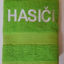 Hasičský luxusní bavlněný ručník HASIČI limetkový