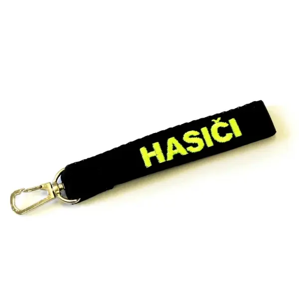 Klíčenka s vyšitým nápisem HASIČI