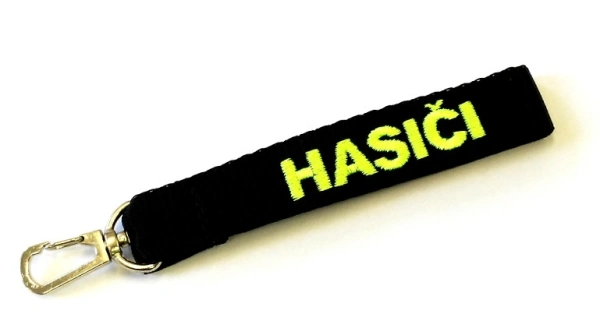 Klíčenka s vyšitým nápisem HASIČI