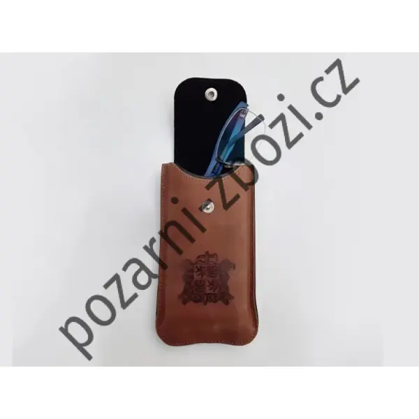 Kožené pouzdro na brýle se znakem SDH obr.1
