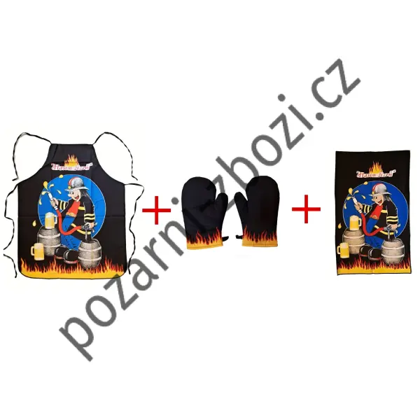 Kuchyňský set - zástěra, chňapky, utěrka