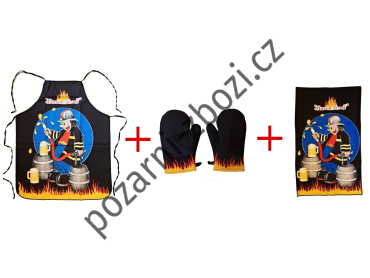Kuchyňský set - zástěra, chňapky, utěrka