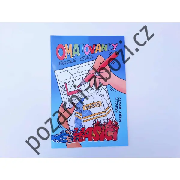 Omalovánky podle čísel A4 HASIČI