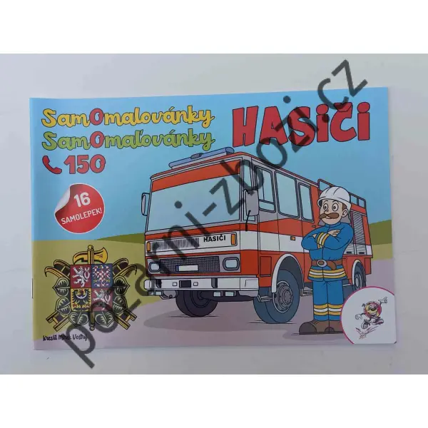 Omalovánky se samolepkami - Hasiči obr.1