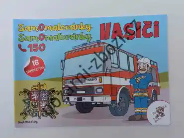 Omalovánky se samolepkami - Hasiči obr.1