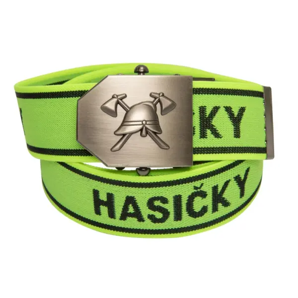 Opasek elastický HASIČKY 3D - neonový + černý nápis