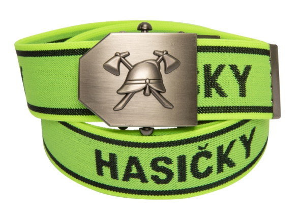 Opasek elastický HASIČKY 3D - neonový + černý nápis