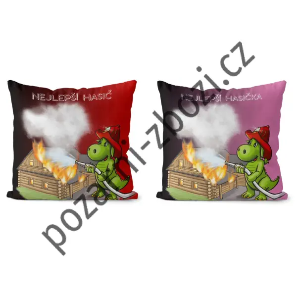 Polštář Soptík nejlepší hasič nebo hasička