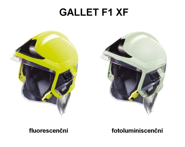 Přilba GALLET F1 XF se zlatým štítem a zátylníkem