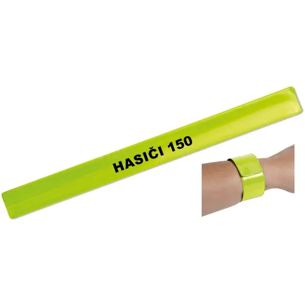 Reflexní páska žlutá s nápisem HASIČI 150