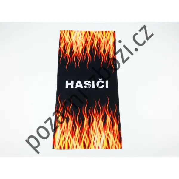 Ručník froté s potiskem plamene a nápisem HASIČI