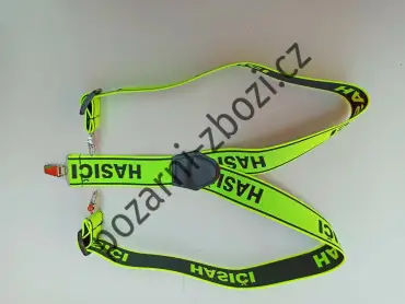 Šle, kšandy žlutočerné s nápisem HASIČI dětské na klips obr.2