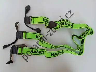 Šle, kšandy žlutočerné s nápisem HASIČI na PS II obr.2
