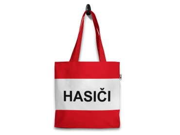 Textilní taška HASIČI červenobílá přes rameno