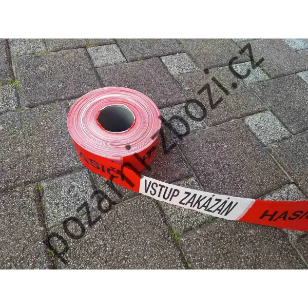 Vytyčovací páska s nápisem HASIČI - VSTUP ZAKÁZÁN