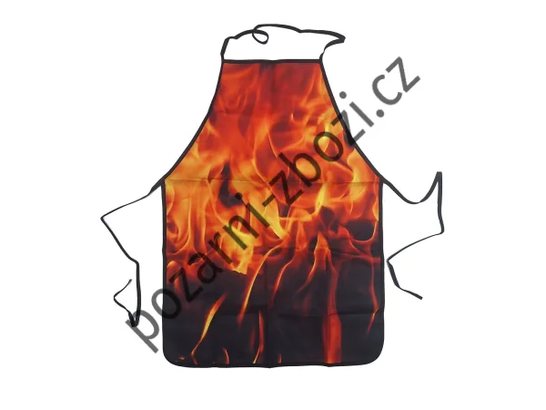 Zástěra na vaření s plameny