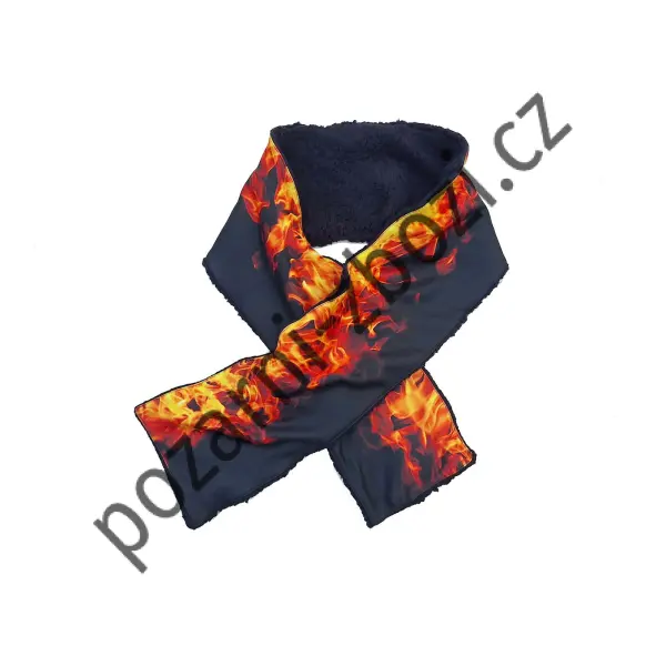 Zimní šála z fleec materiálu