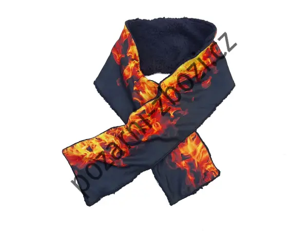 Zimní šála z fleec materiálu
